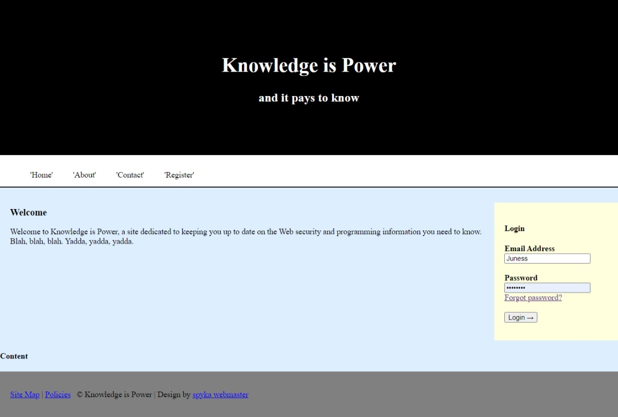 Knowlege is Power homepage